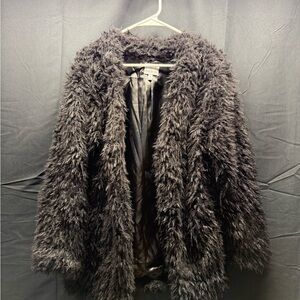 Koko + Mason Charcoal Faux Fur style Jacket Sz Med (9au)